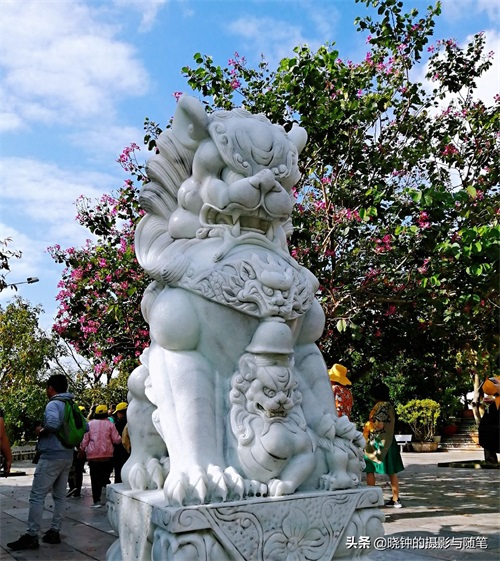 越南山茶半岛距岘港13公里,有山有海有寺庙,还有一尊超大观音像