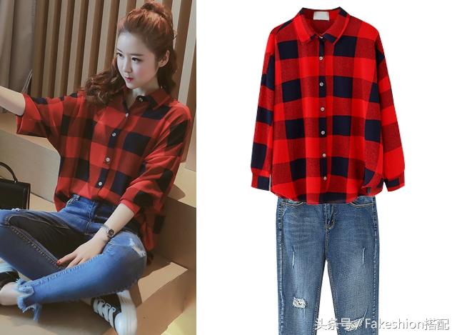 格子衬衫怎么搭配中长款(格子衬衫的9种搭配)(5)