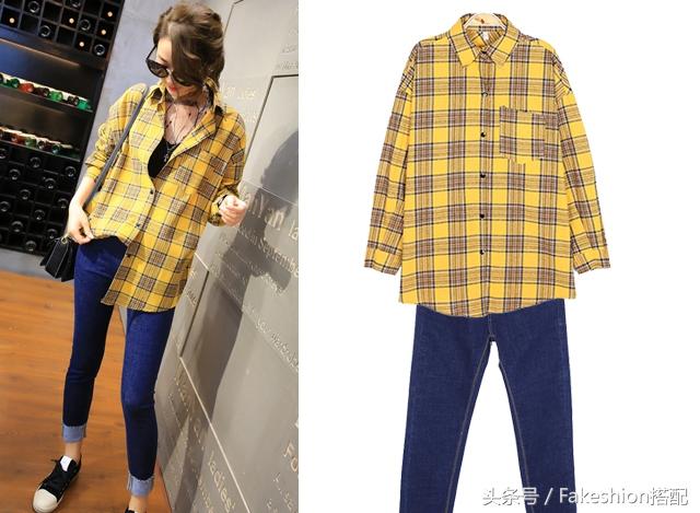 格子衬衫怎么搭配中长款(格子衬衫的9种搭配)(6)