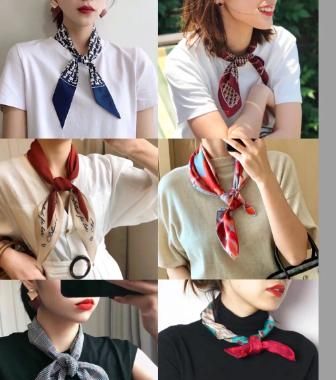 丝巾的搭配,又到春季丝巾的季节,你的丝巾怎么搭配,你的丝巾怎么系啊?图5